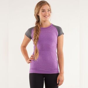 Lululemon Women’s Swiftly Tech Short Sleeve Size 4 Purple Grey